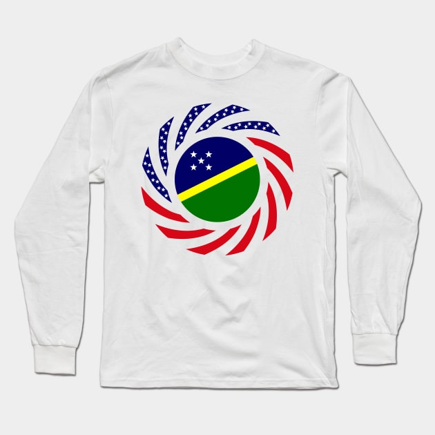 Solomon Islander American Multinational Patriot Flag Series Long Sleeve T-Shirt by Village Values